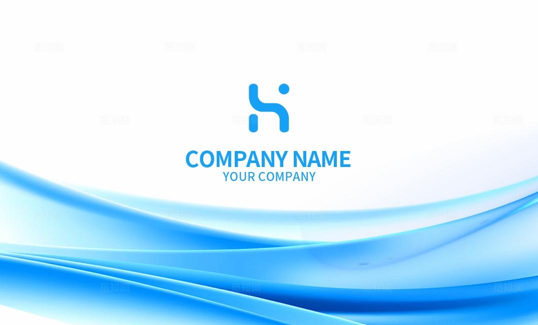 蓝色时尚创意企业公司商务个人名片