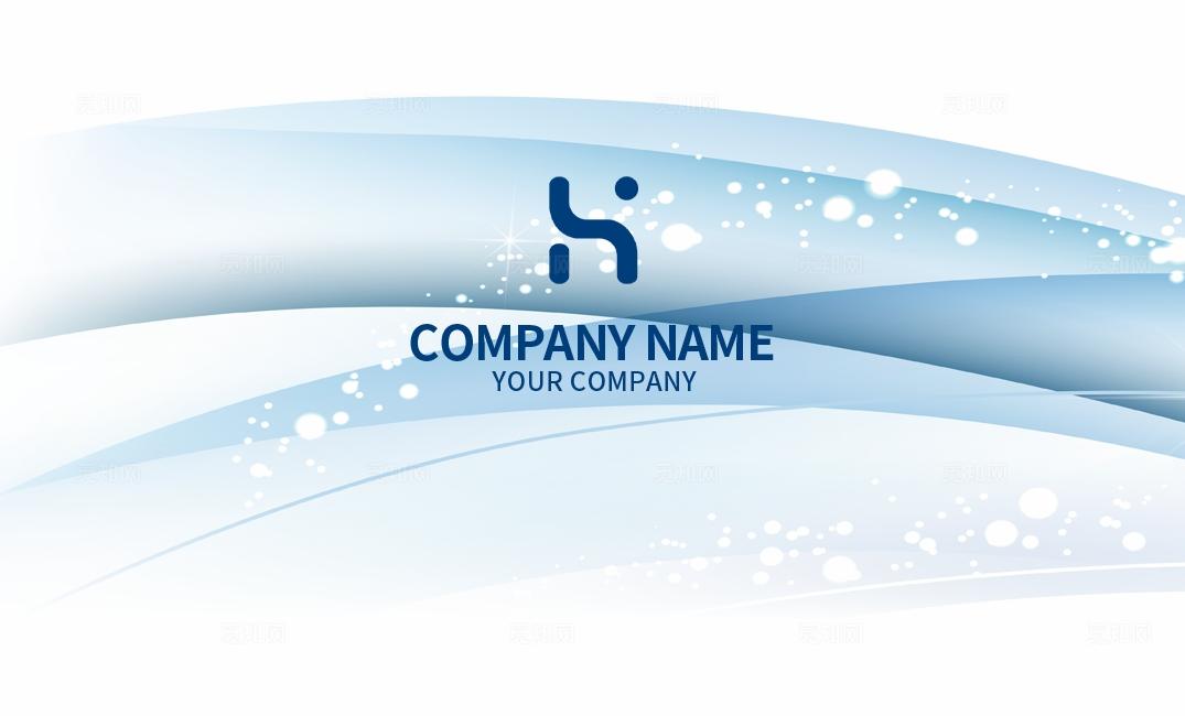 蓝色创意大气高档商务个人名片