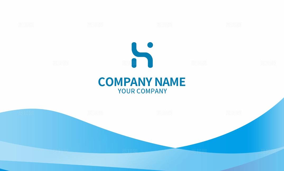 蓝色大气时尚高档商务企业公司个人名片