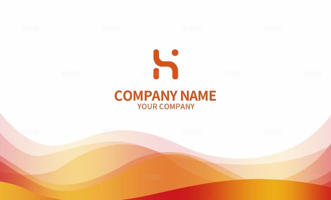 橙色大气公司企业商务个人名片