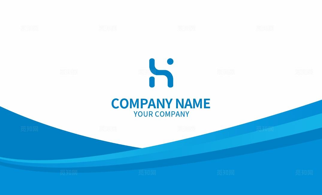 蓝色大气企业公司商务个人通用名片