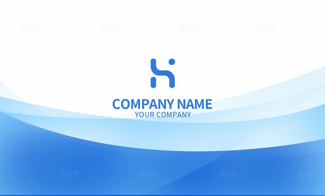 科技蓝色简约企业公司个人通用商务名片