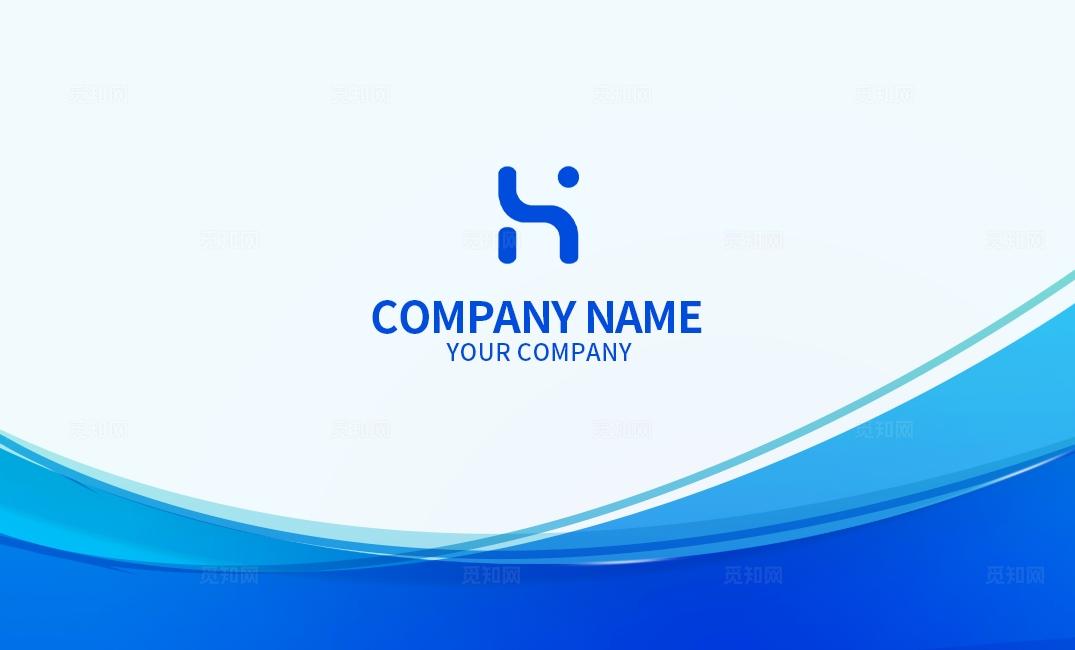蓝色企业公司科技商务网络信息通用个人名片