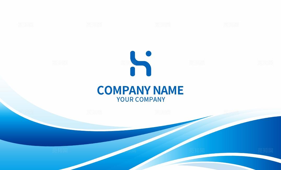 蓝色大气企业公司商务科技个人通用名片