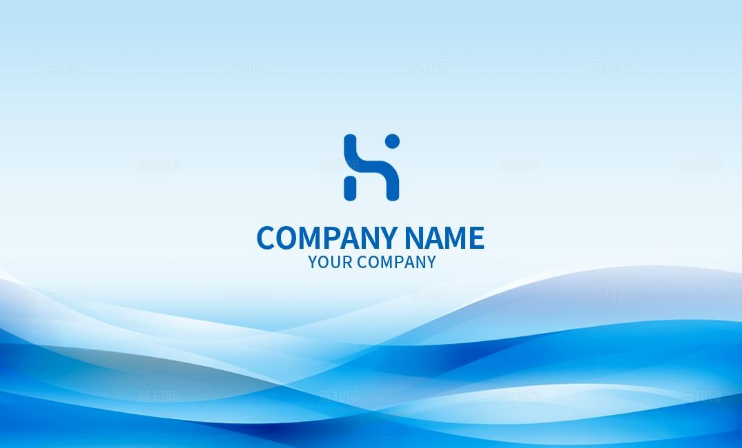 蓝色大气时尚创意企业公司商务科技个人通用名片