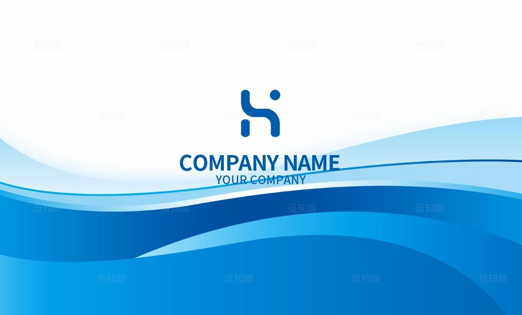 蓝色高端大气企业公司商务科技电子信息通用个人名片