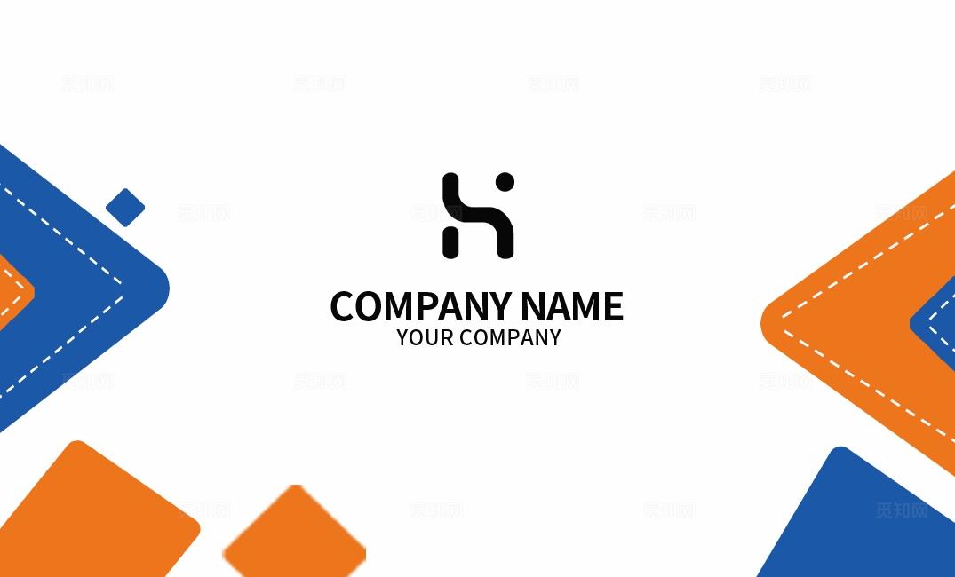 大气创意几何三角形方块企业公司个人通用名片