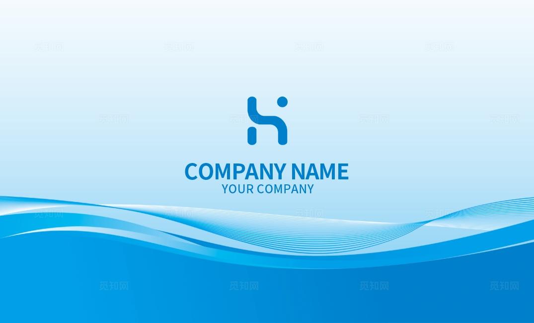 蓝色大气高档企业公司商务科技电子信息个人通用名片