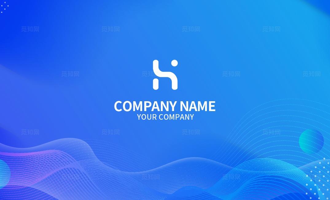 蓝色科技创意通用企业公司商务个人名片