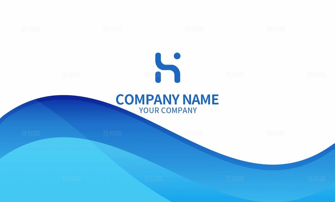 蓝色大气企业公司商务科技时尚通用个人名片