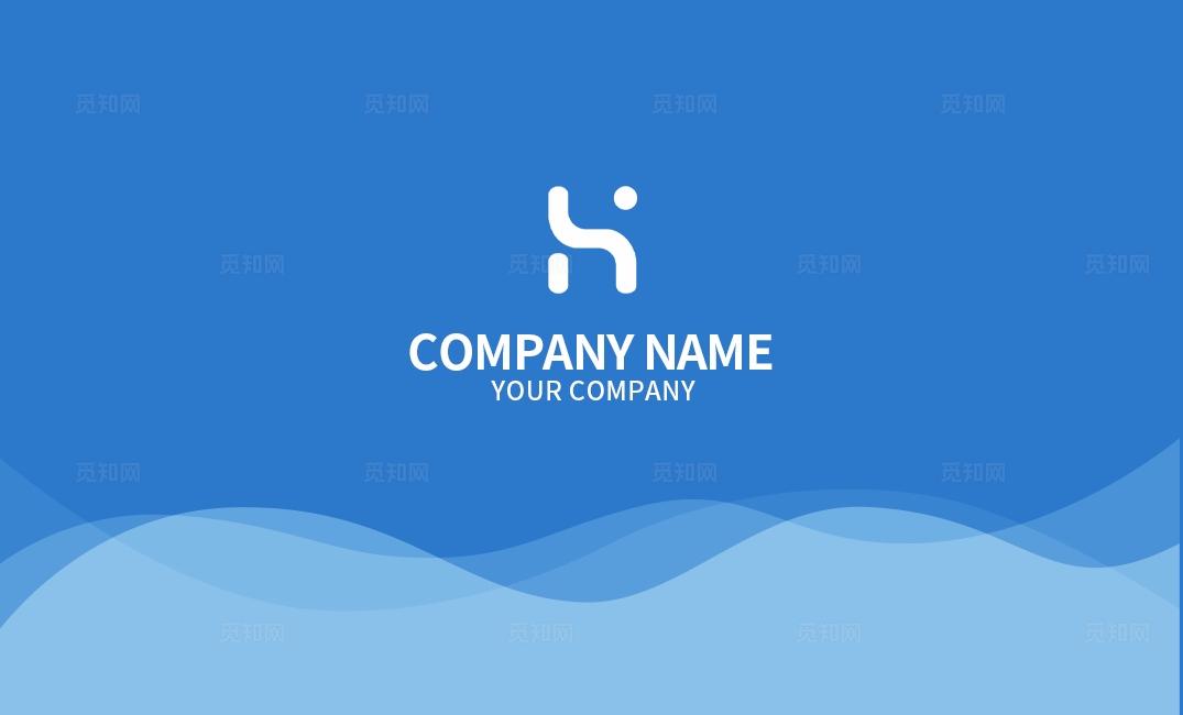 蓝色商务企业公司科技网络信息电子技术通用个人名片