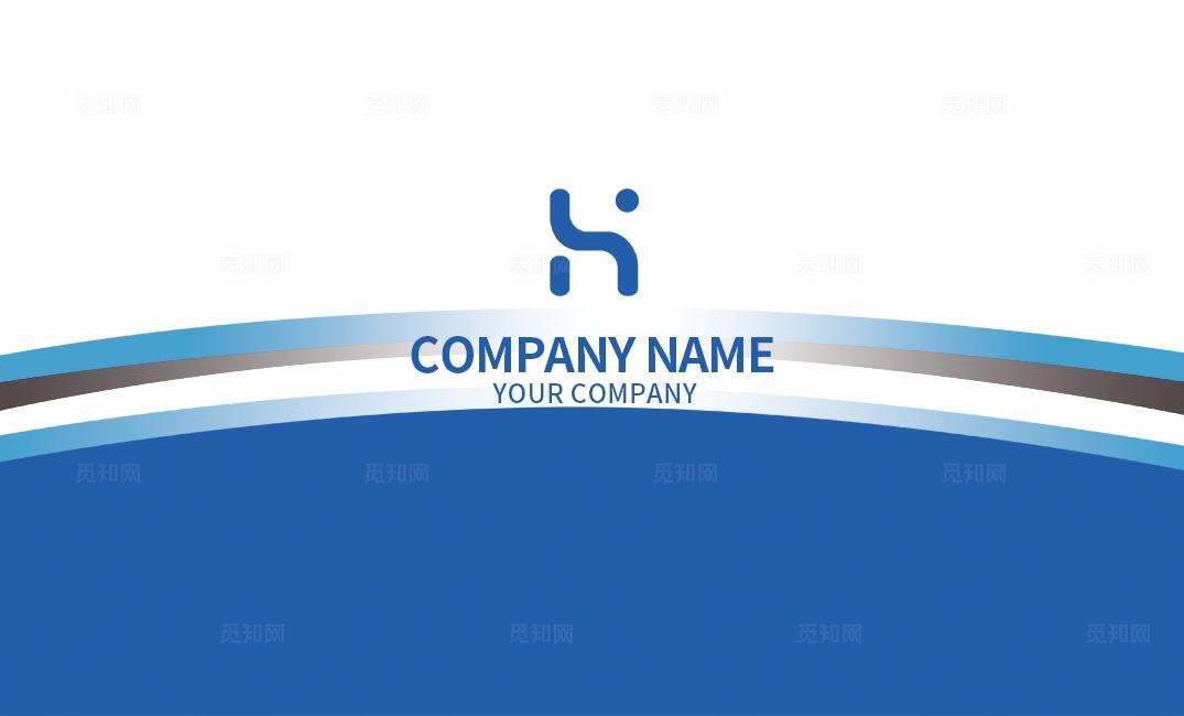 蓝色科技线条机械工程经理创意名片