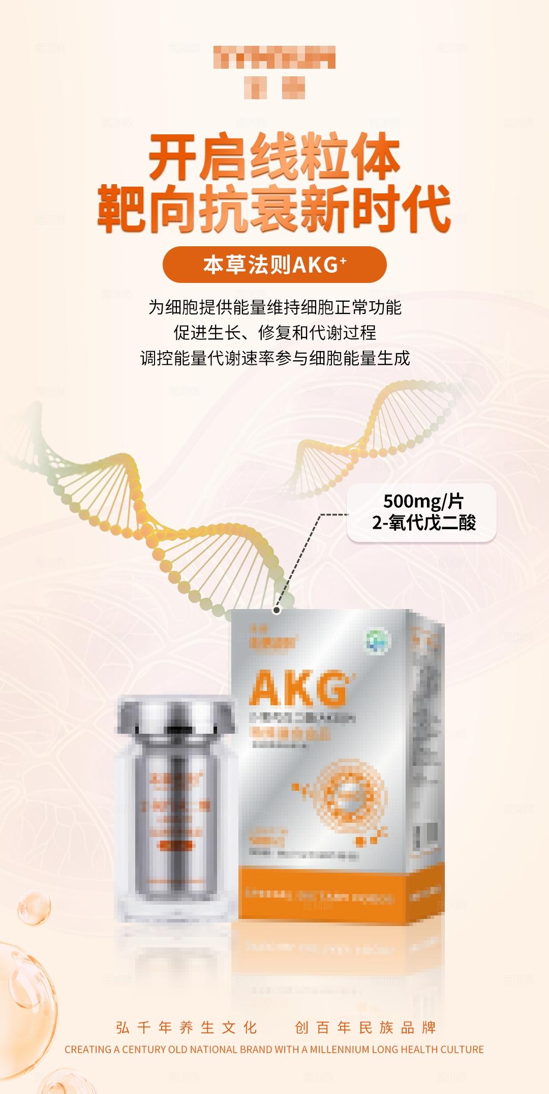 橙色AKG化妆品产品介绍海报