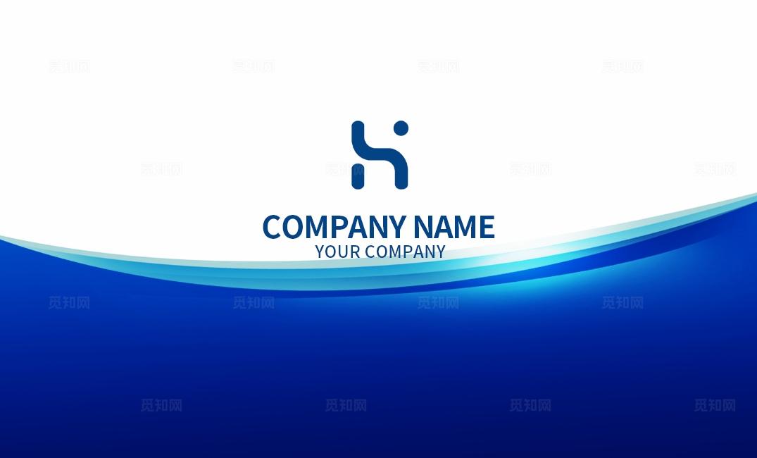 蓝色科技企业公司商务网络信息时尚名片