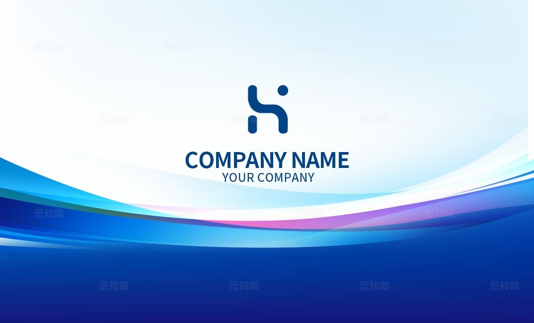 蓝色企业公司商务科技网络信息电子技术通用个人名片