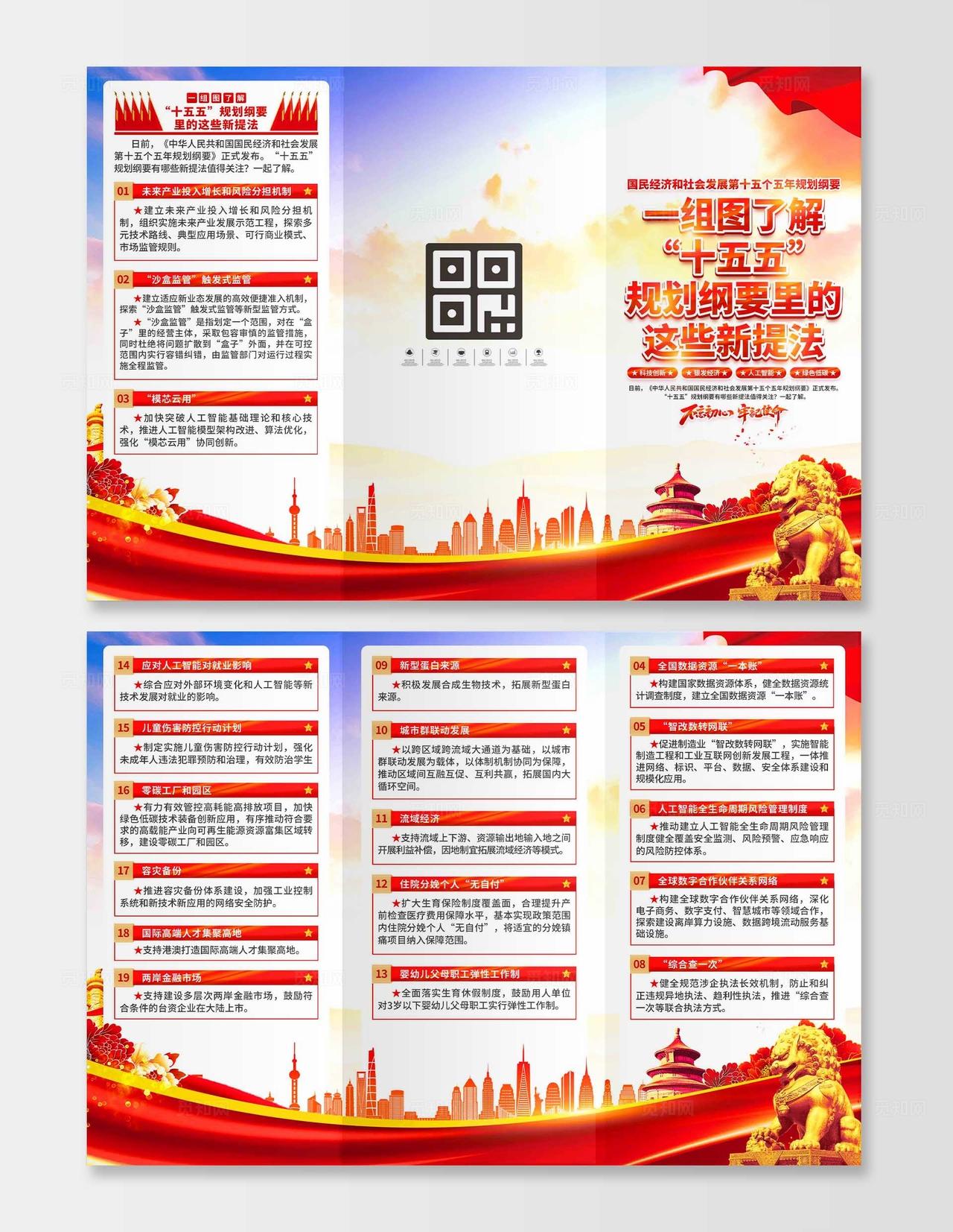 十五五规划纲要三折页