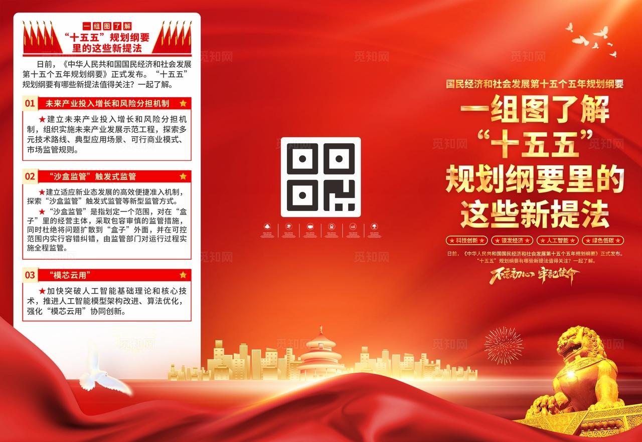 十五五规划纲要里的新提法三折页