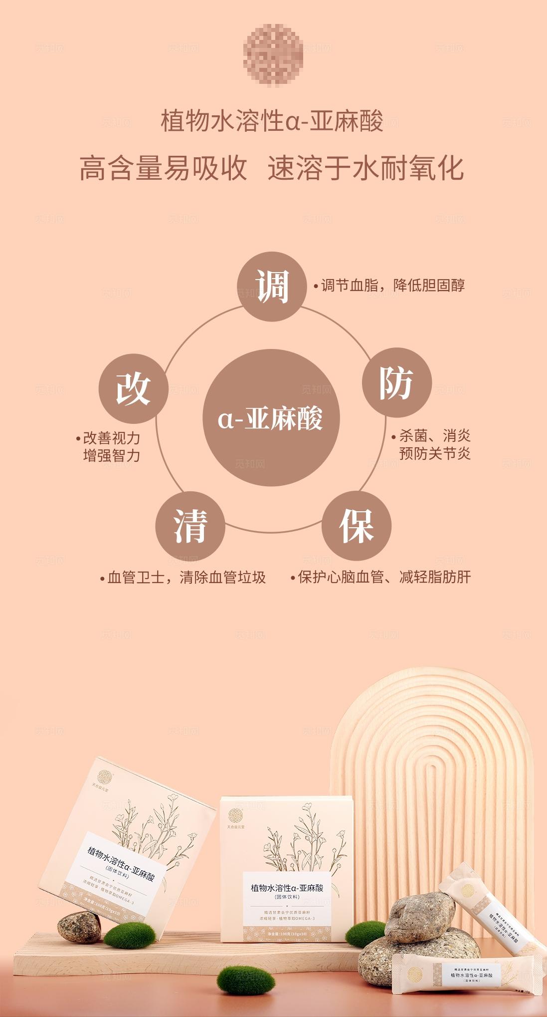 固体饮料产品测评功能介绍推广宣传海报