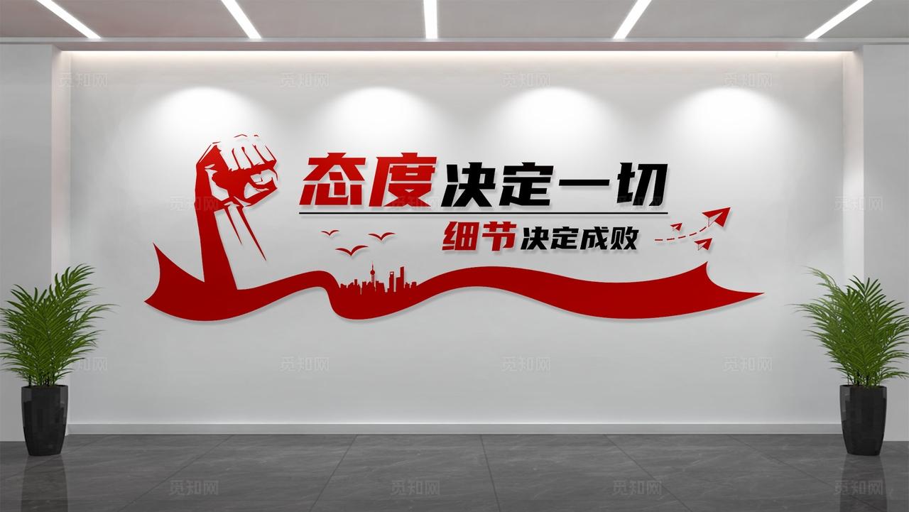 态度决定一切企业办公室励志标语文化墙