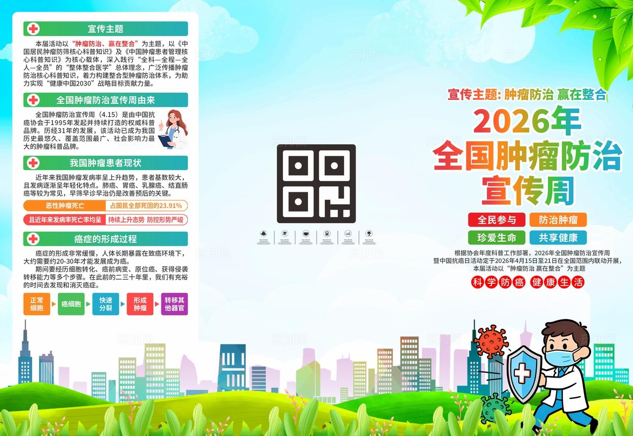 2026年全国肿瘤防治宣传周三折页