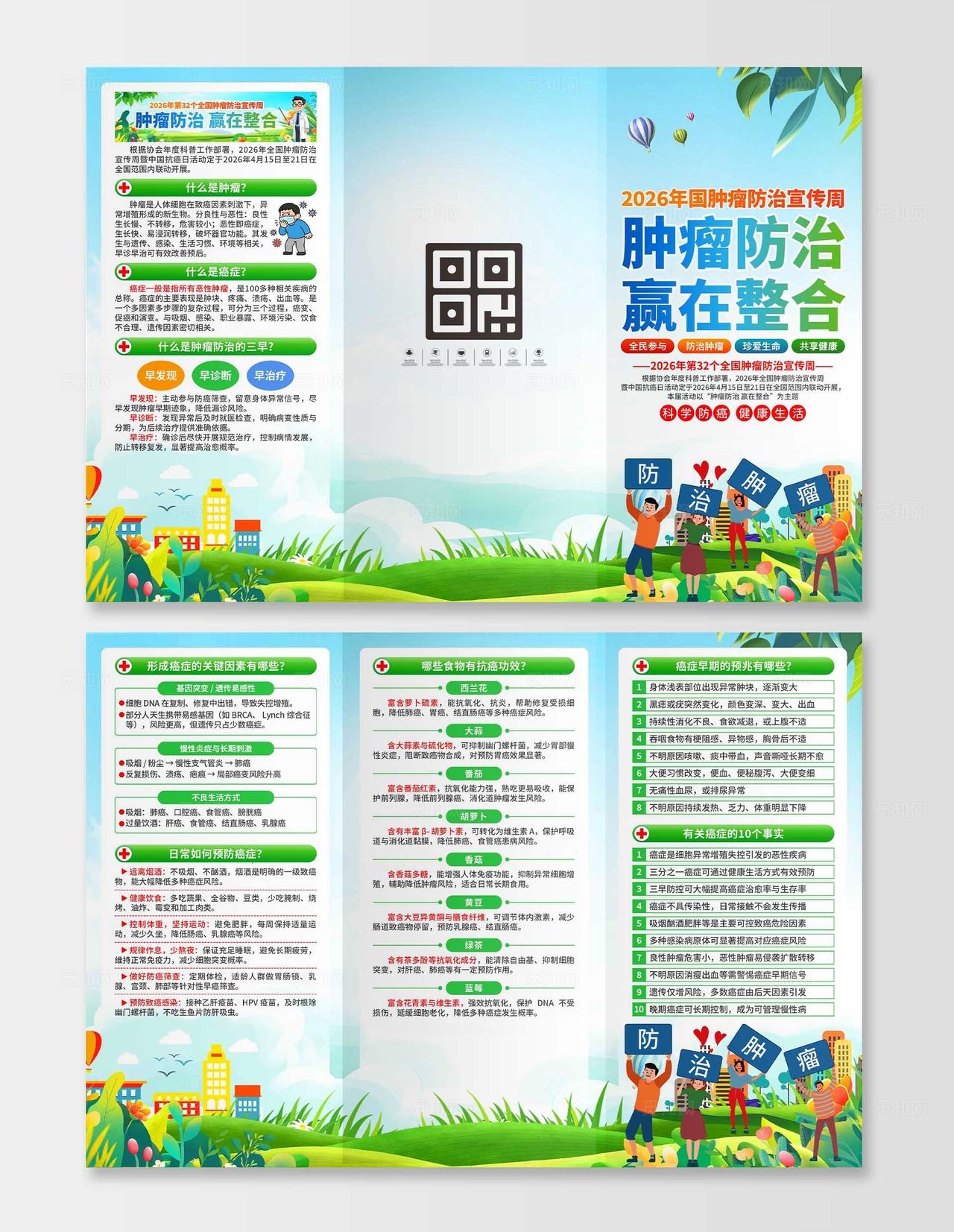 2026年全国肿瘤防治宣传周三折页