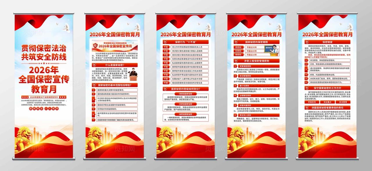 2026年全国保密宣传教育月易拉宝