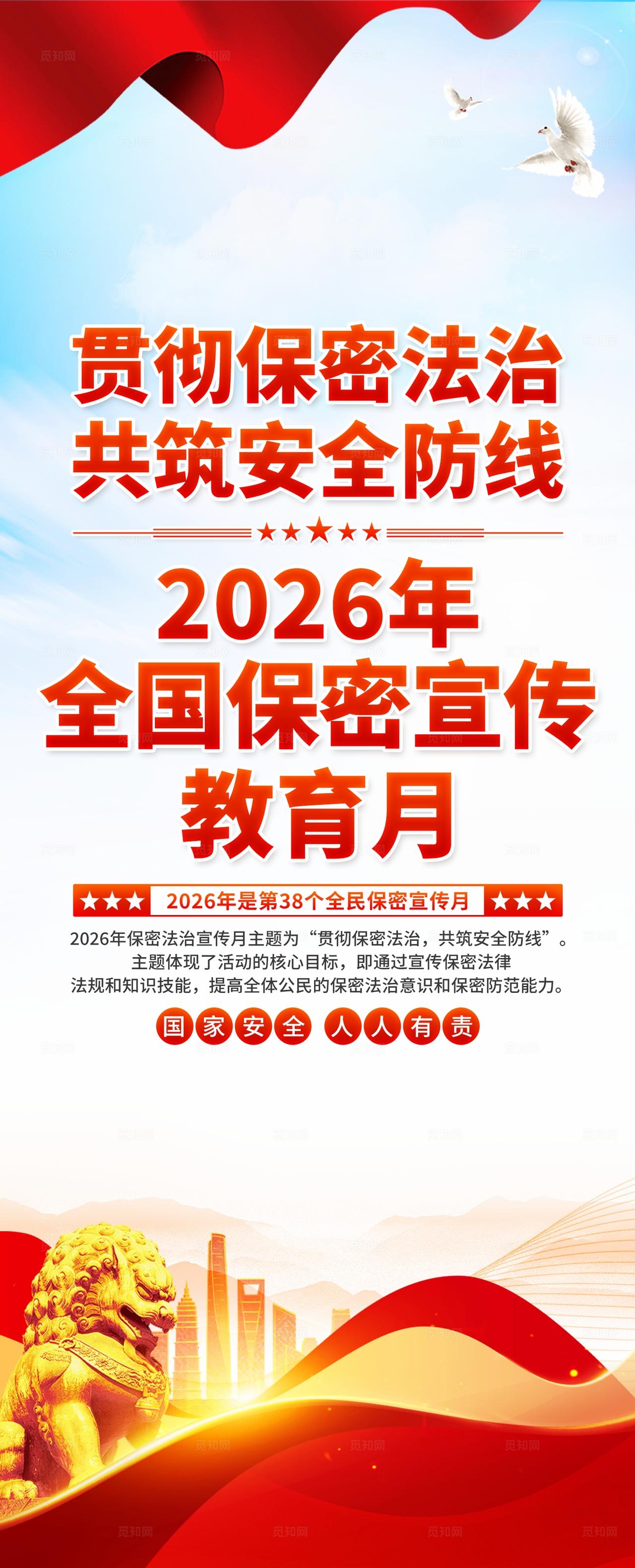 2026年全国保密宣传教育月易拉宝