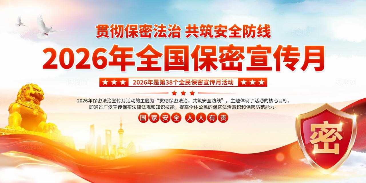 2026年全国保密宣传教育月展板