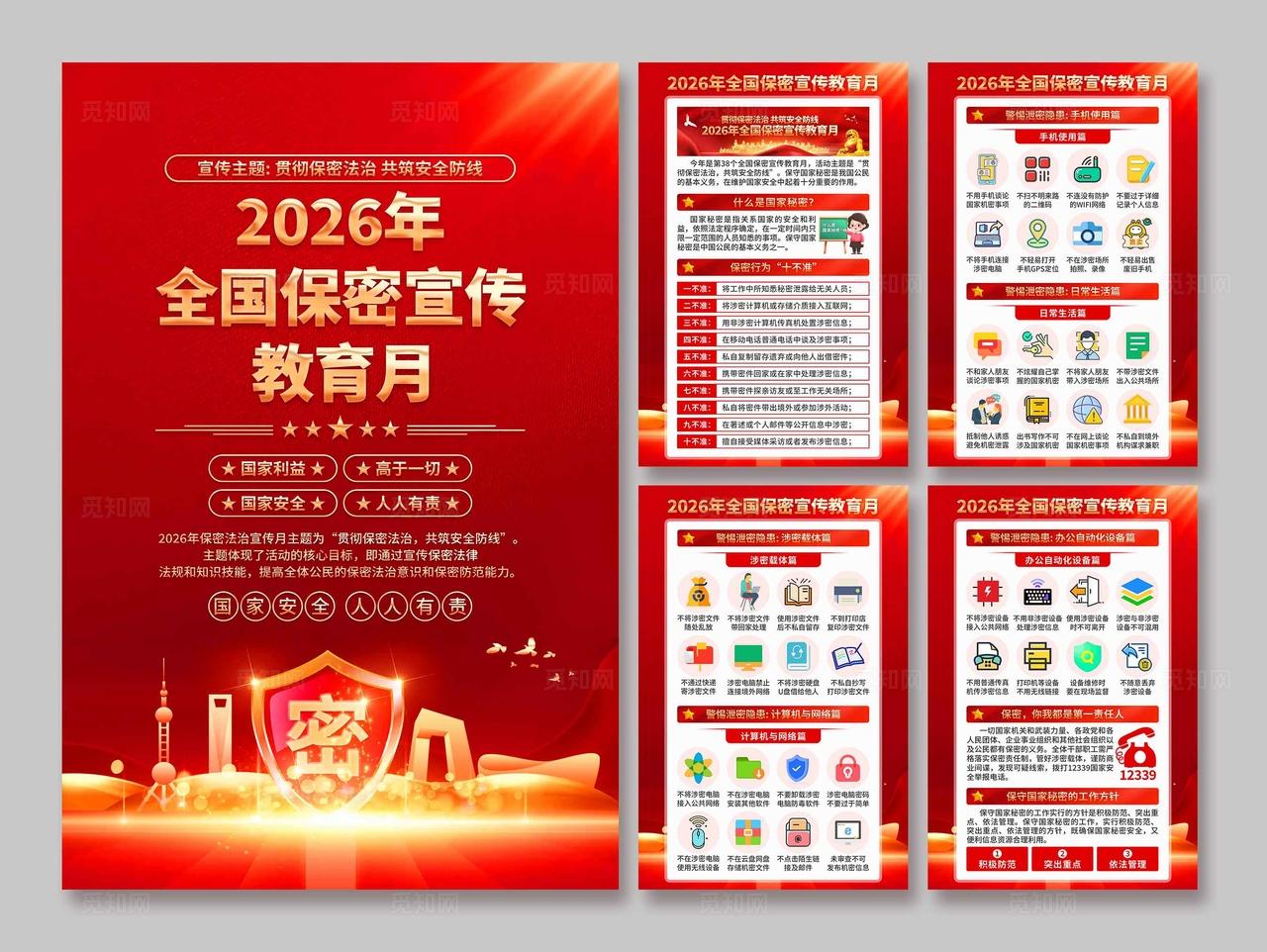 2026年全国保密宣传教育月海报