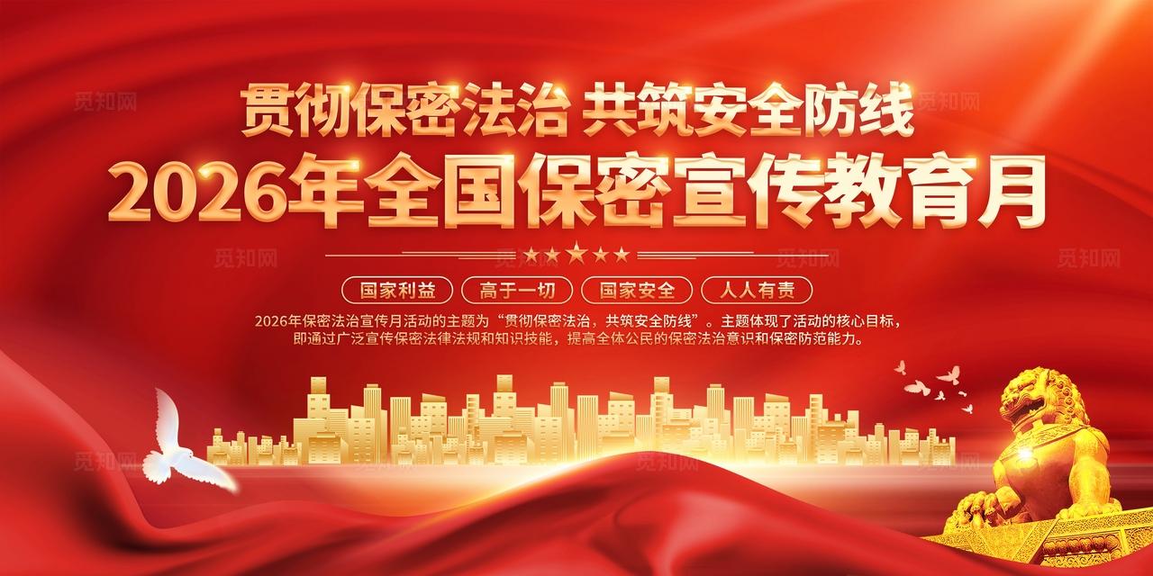 2026年全国保密宣传教育月展板