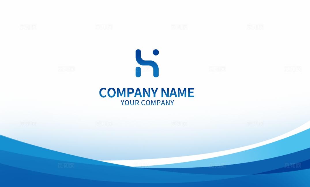 蓝色企业公司科技商务个人通用名片