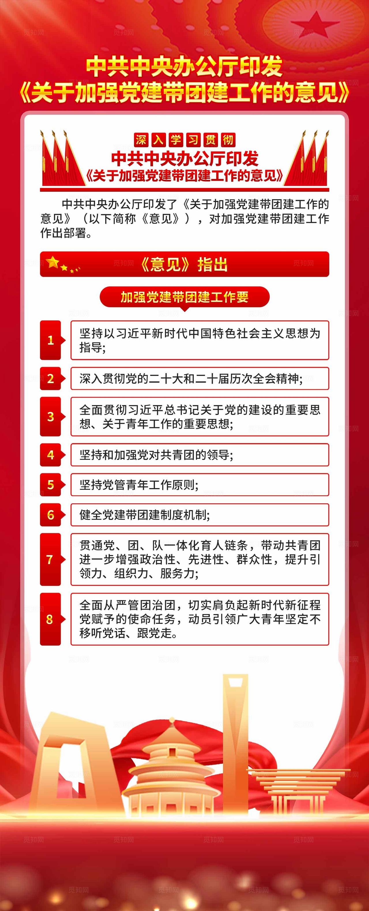 关于加强党建带团建工作的意见易拉宝