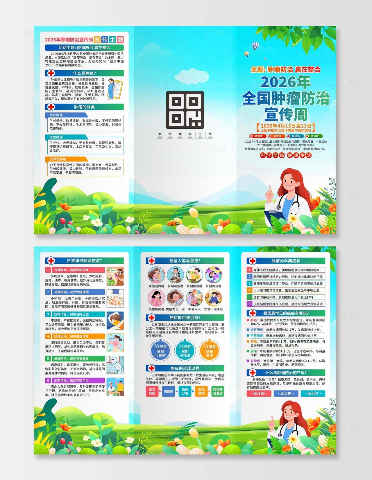 2026年全国肿瘤防治宣传周三折页