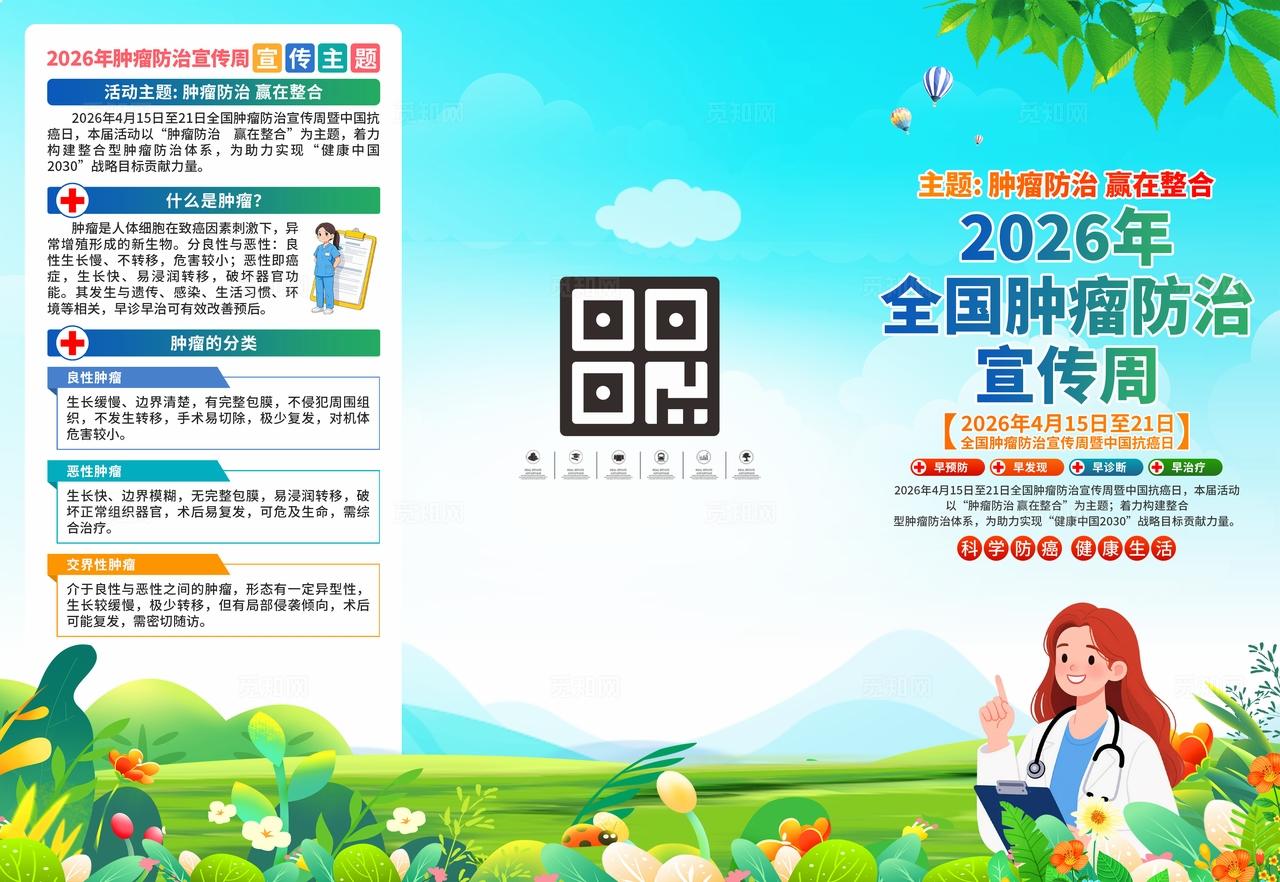 2026年全国肿瘤防治宣传周三折页