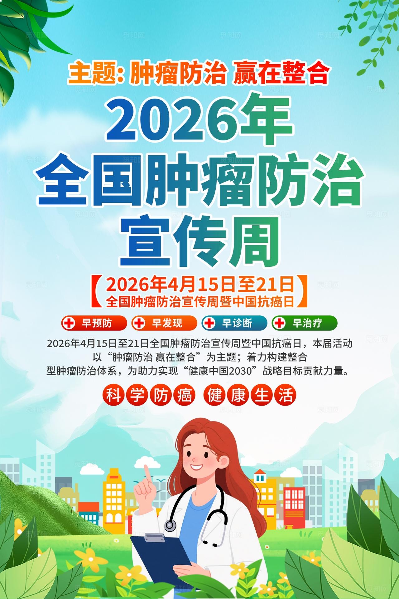 2026年全国肿瘤防治宣传周海报