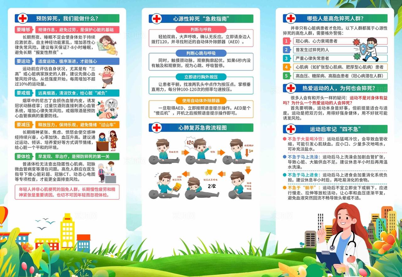 预防心源性猝死三折页