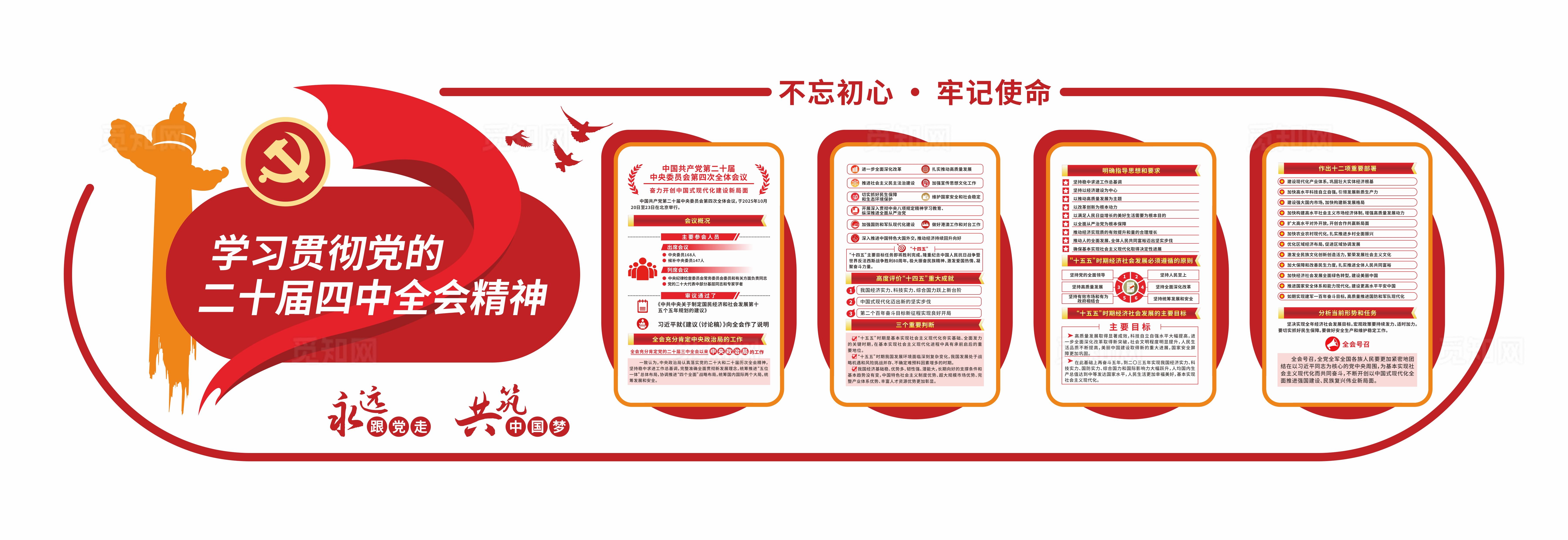 学习贯彻党的二十届四中全会精神文化墙