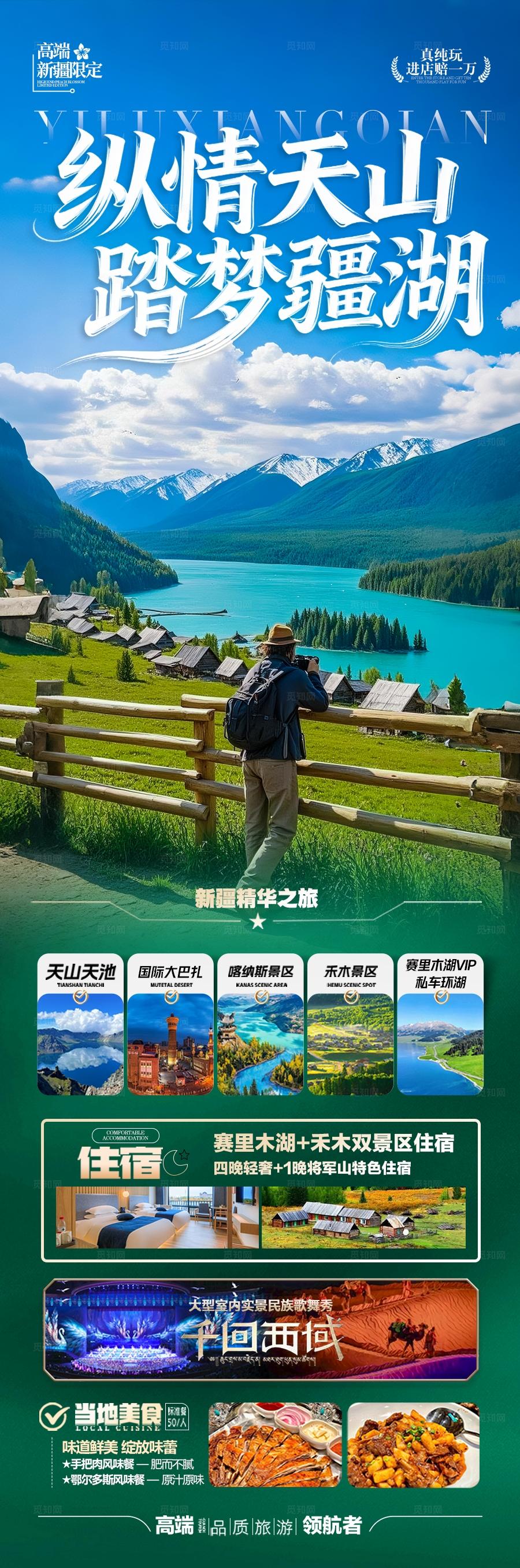 新疆旅游海报伊犁阿勒泰北疆南疆