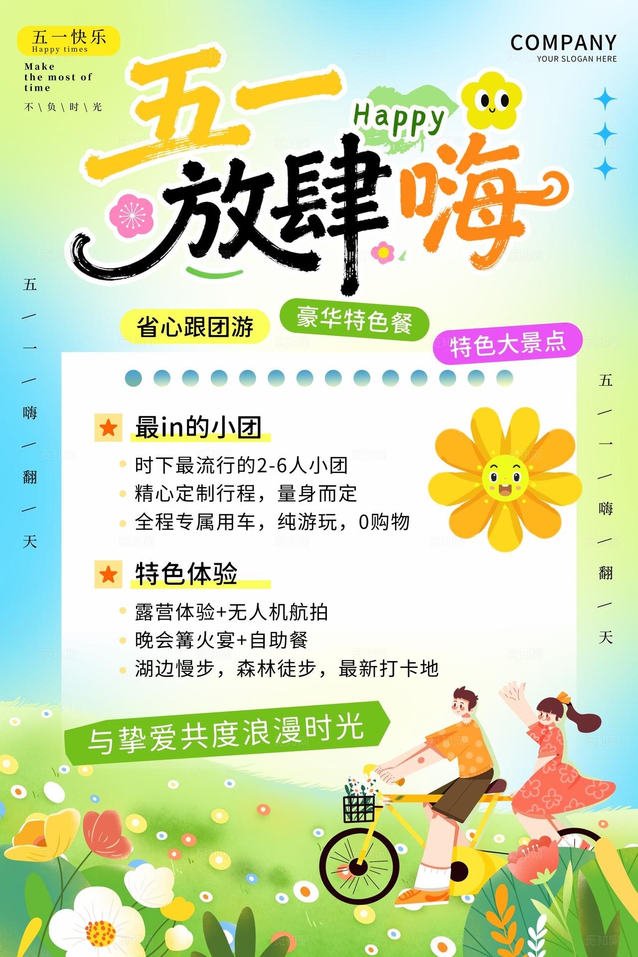 五一放肆嗨五一劳动节出游kv五一劳动节旅游活动物料kv