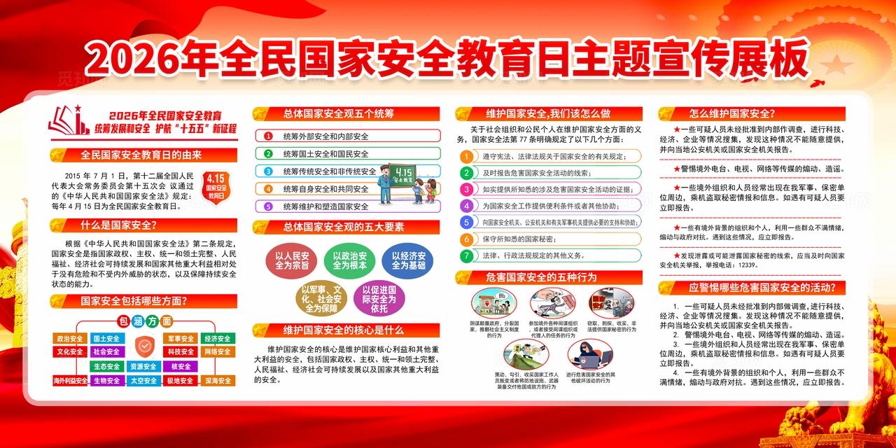 2026年全民国家安全教育日展板