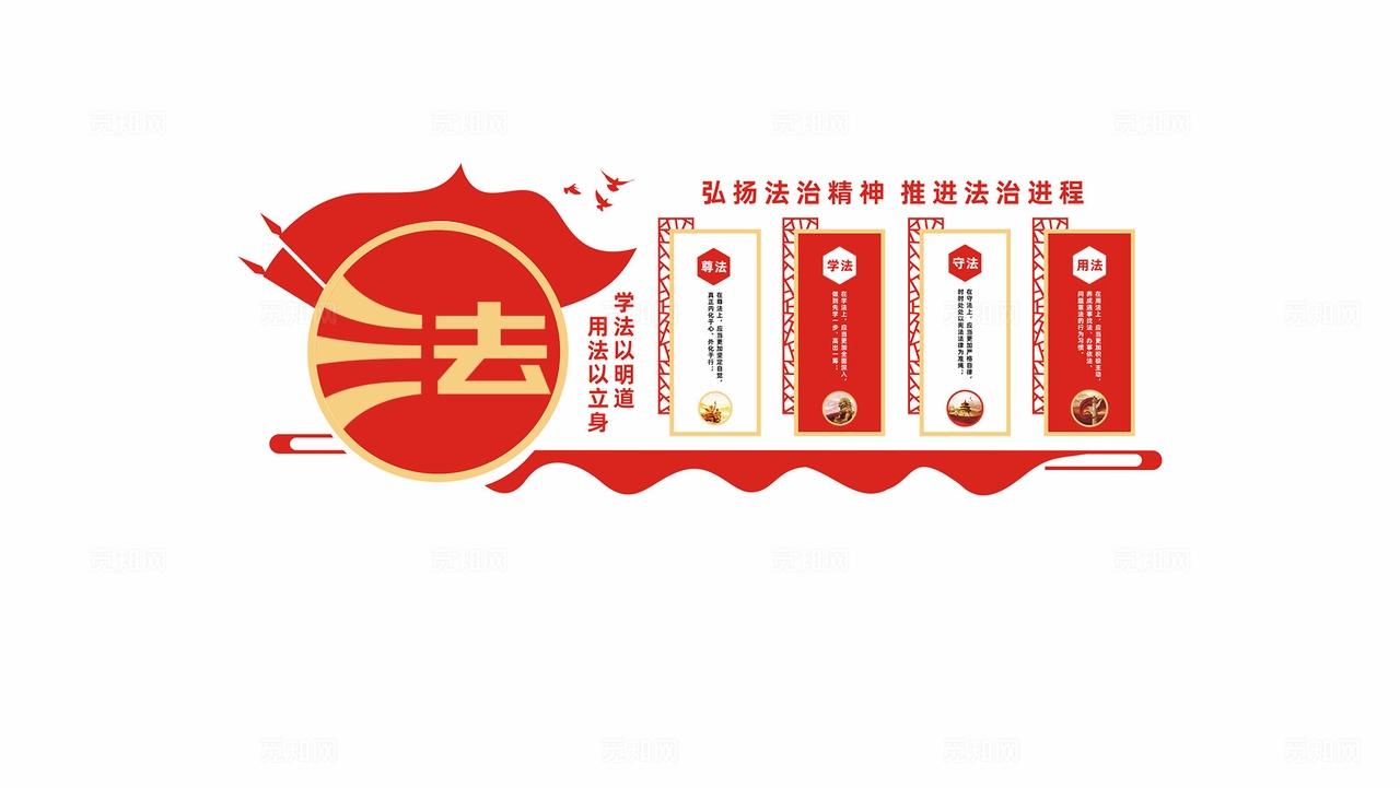 依法治国法治法律知识宣传文化墙中国宪法文化墙