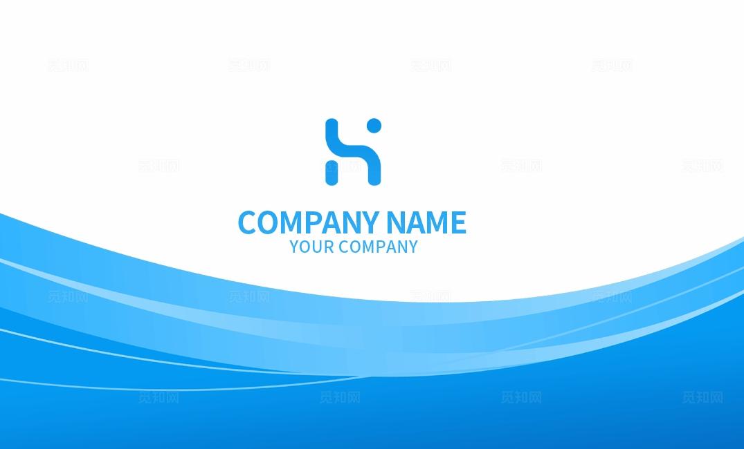 蓝色大气企业公司电子网络科技信息名片木板