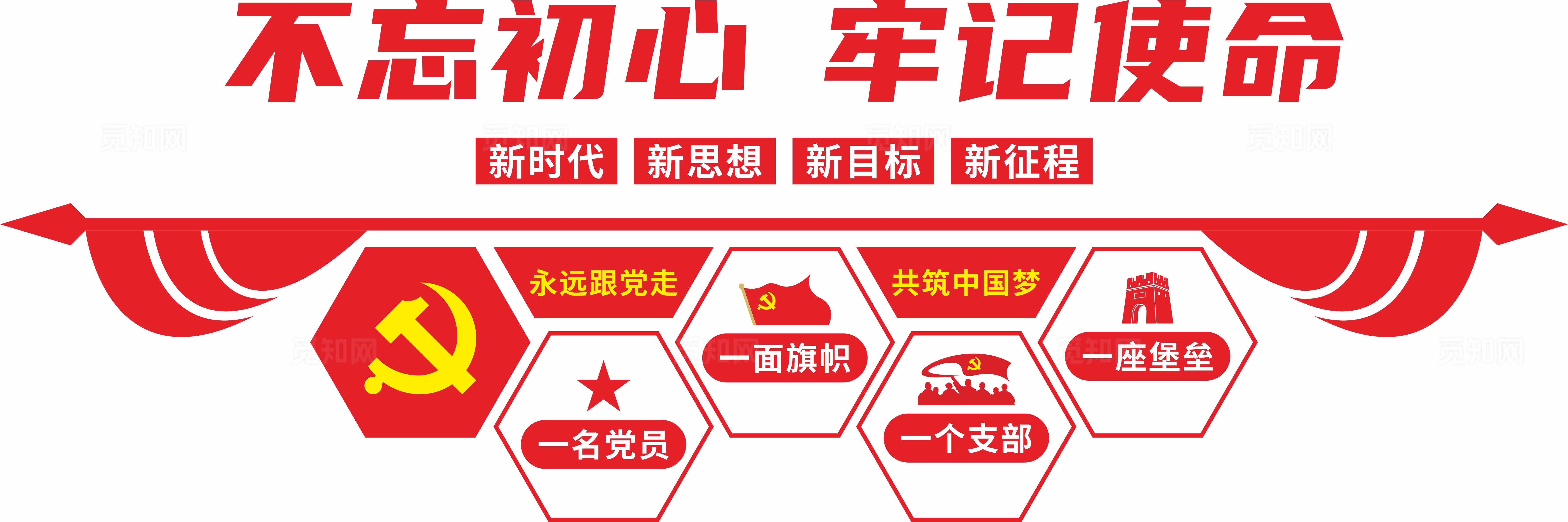 一名党员一面旗帜一个支部一座堡垒党支部党建标语文化墙