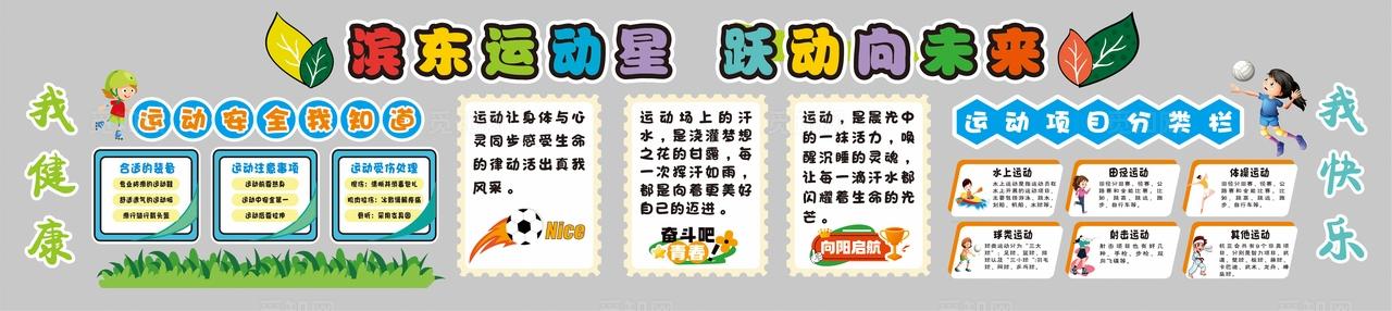 学校文化墙 运动文化墙 运动黑板报 学生健康体育文化墙