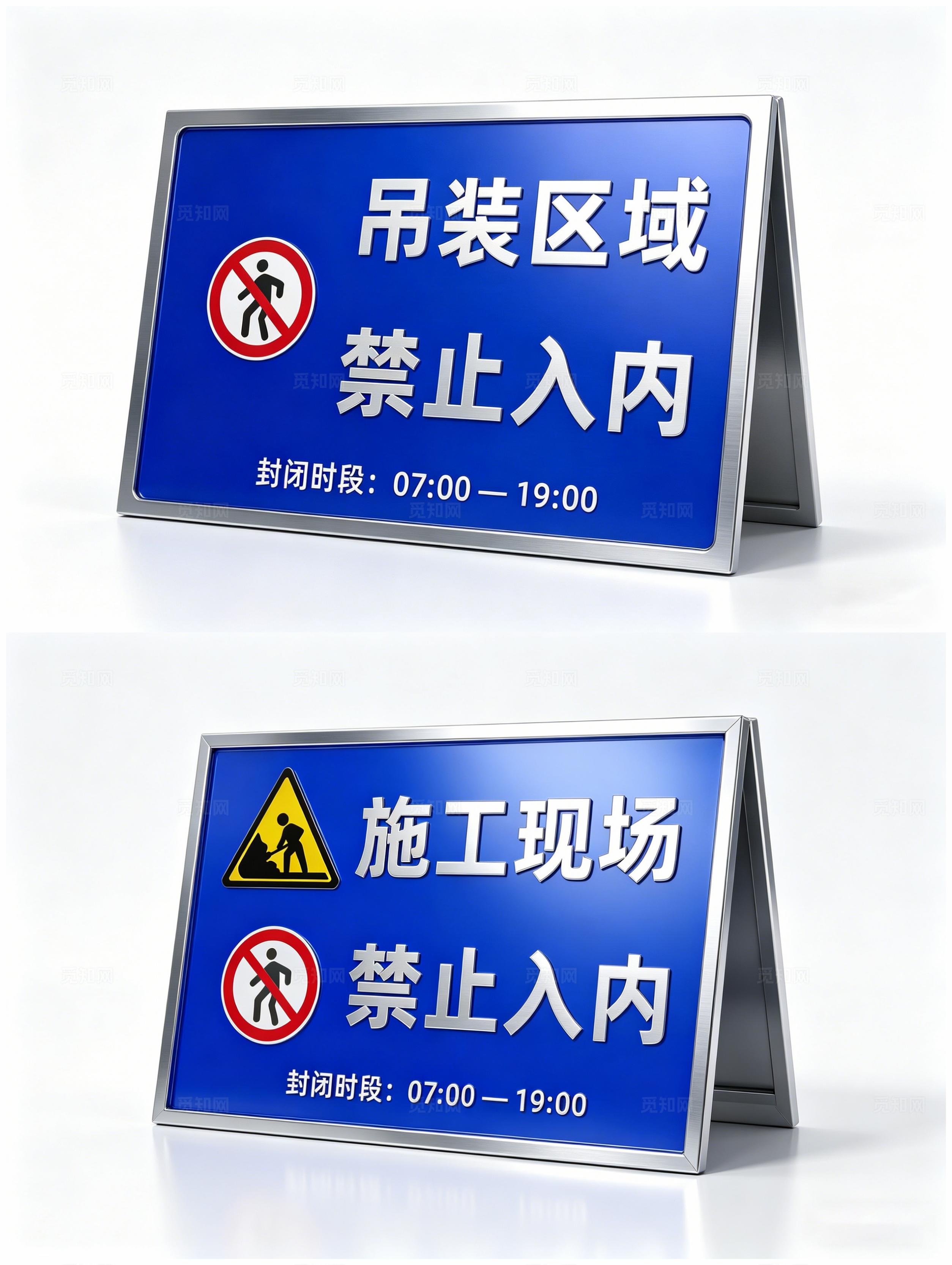 施工现场标识牌安全生产牌施工现场禁止入内