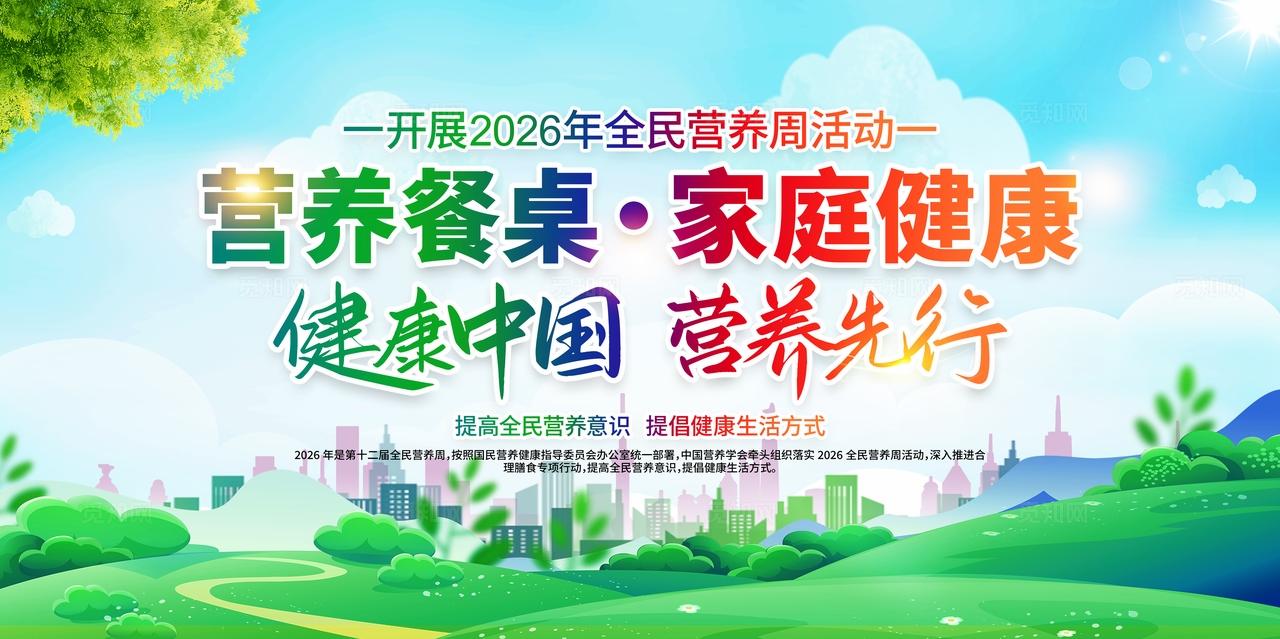 开展2026年全民营养周活动宣传展板