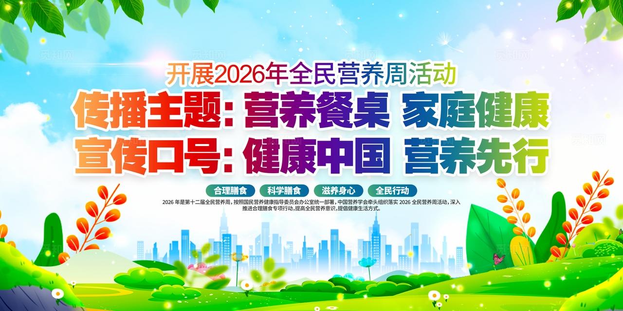 2026年全民营养周活动宣传展板