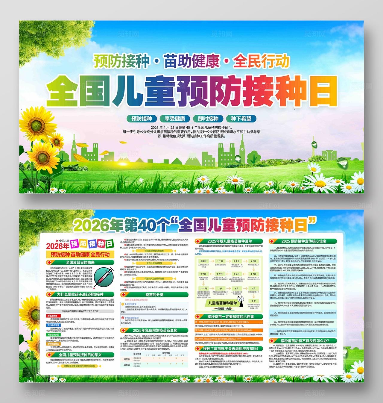 2026年全国儿童预防接种日展板