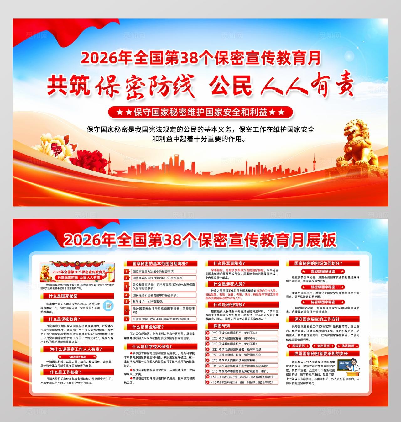 2026年全国保密宣传教育月展板宣传栏