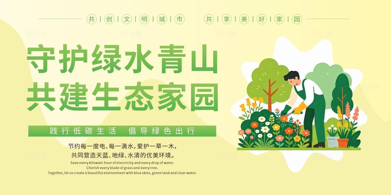 创建文明城市社区绿色文明海报宣传栏